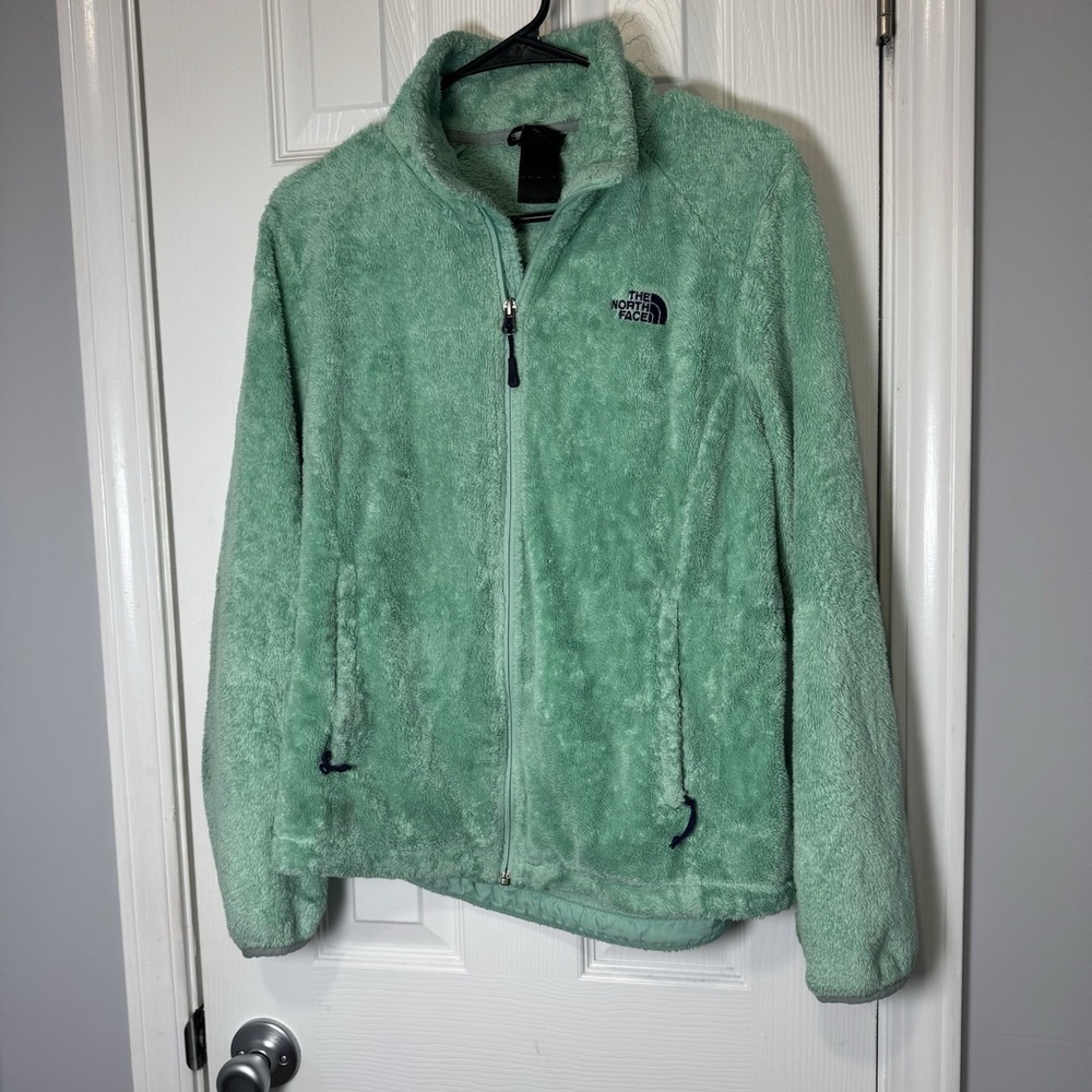 The North Face Women's MINT GREEN Osito Full Zip Soft Fleece Jacket SIZE Medium